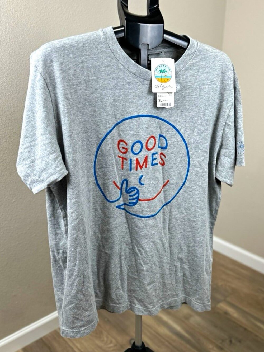 UNIQLO UT Pieter Ceizer Good Times Graphic T-Shirt Men’s XL Gray Cotton